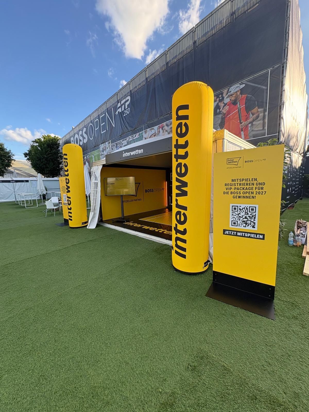 Virtual-Tennis-Aktivierung für Interwetten beim BOSS OPEN
